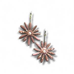 Darkened Pink Blossoms Earrings