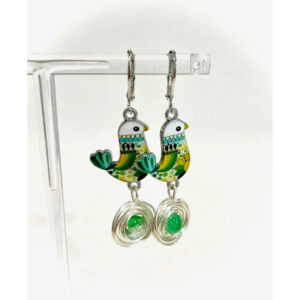 Emerald Nouveau Birdie Earring