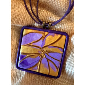 Flowering in Gold & Purple Pendant