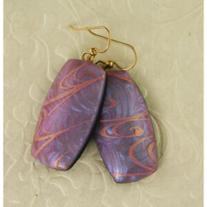 Purple Rose Earrings