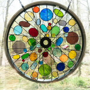 Wheelie #2 Stained Glass Panel