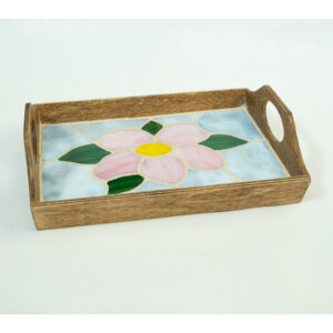 Wild Rose Glass Mosaic Mini Tray
