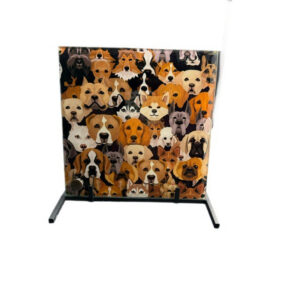 Dogs are Wonderful Standing Glass Panel