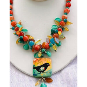 Feasting Black Bird Necklace