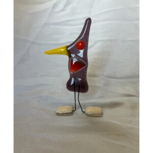 Funny Violet Bird w. Red Wing