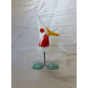 Funny White Bird w. Red Wing