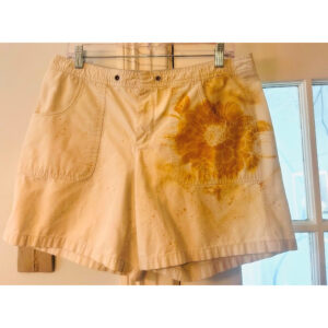 Gold Floral Shorts