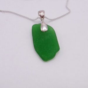 Jade Green Sea Glass Pendant