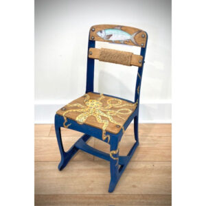 Octopus Hand-painted Child's Chair