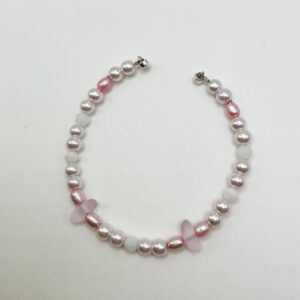 Pink Sea Glass Bracelet