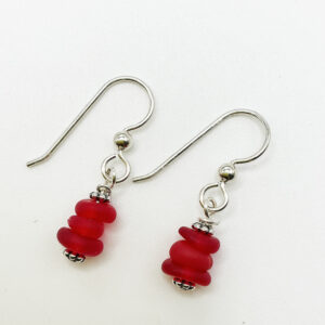 Red Sea Glass Earrings
