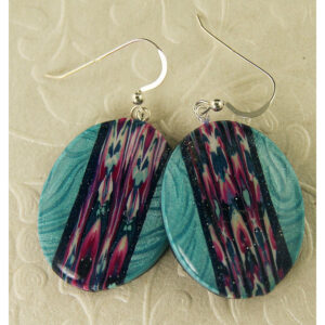 Ribbons on Aqua Earrings