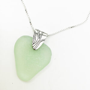 Sea Foam Green Sea Glass Pendant