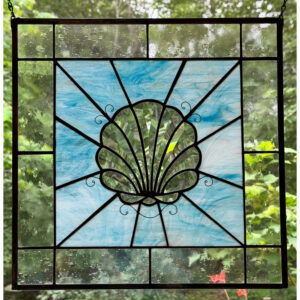 Sparkling Shell Glass Panel
