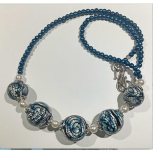 Swirls of Blue Necklace