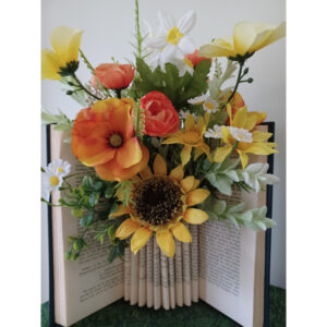 Book Vase w. Summer Flowers