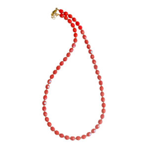 Autumn Ember Coral Glass Necklace