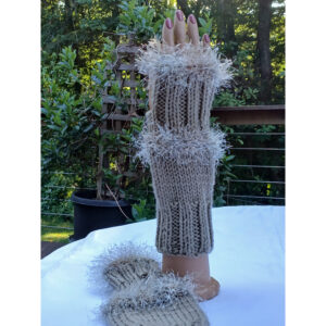 Beige on Beige Fingerless Gloves