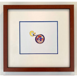 Book of Kells Letter D - Man Framed