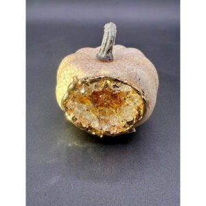 Cream Mini Geode Pumpkin