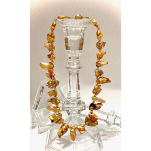 Golden Baroque Pearl Necklace