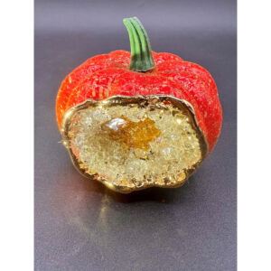 Orange Sparkle Geode Pumpkin
