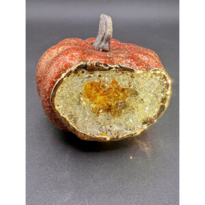 Rust Sparkle Geode Pumpkin