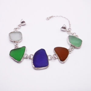Multi Colored Sea Glass Bracelet